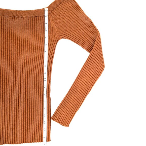 House of Harlow 1960 X Revolve | Dove Rib Sweater in Rust Orange Brown | Medium - Picture 11 of 11